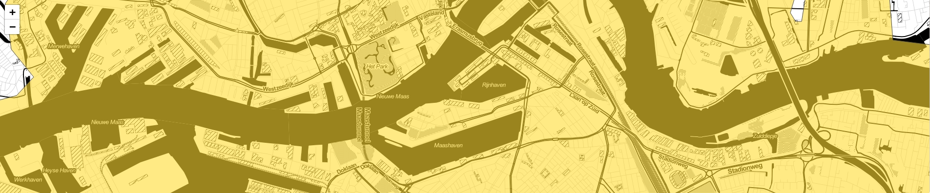 custom map Rotterdam yellow